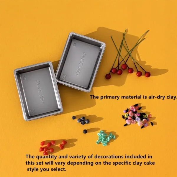 5 Air Dry Strawberry Clay Craft Set