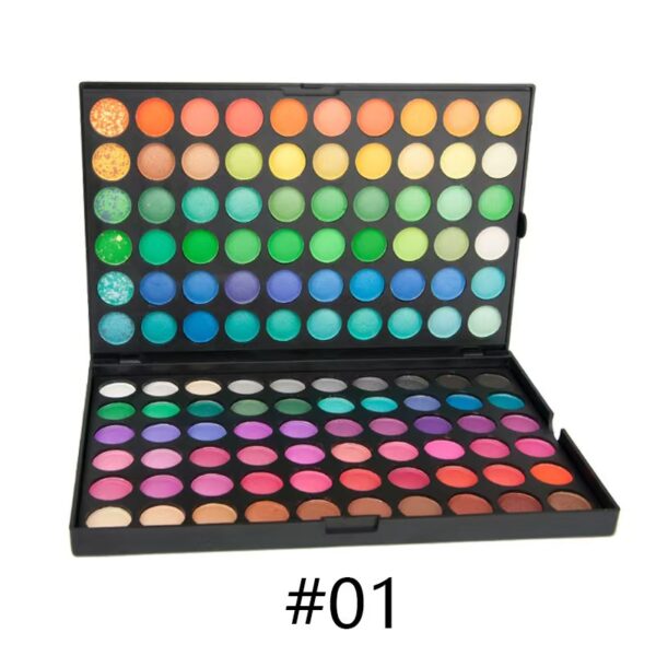 120-Color Eyeshadow Palette — Shimmer, Matte, and Earth Tones