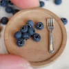 Miniature Blueberry Decor (10 pc): Polymer Clay Dollhouse Food