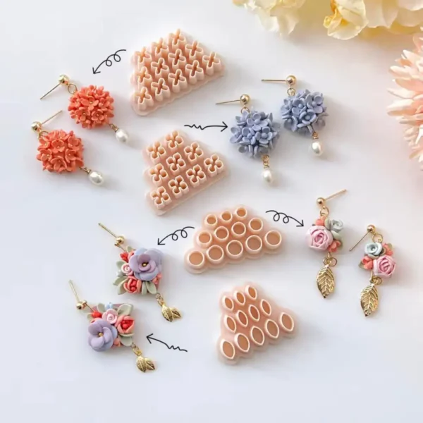 Mini Flower Polymer Clay Cutters: Jewelry Making Tools