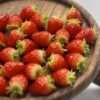 10 Miniature Strawberry, Polymer Clay Food Model, Dollhouse Decor