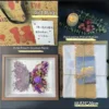 Handmade Butterfly Dried Flower Shadow Box Art, Preserved Floral Keepsake Frame