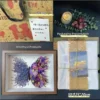 Handmade Butterfly Dried Flower Shadow Box Art, Preserved Floral Keepsake Frame