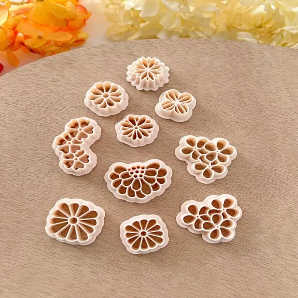 Spring Flower Polymer Clay Cutters: Earring Jewelry Making