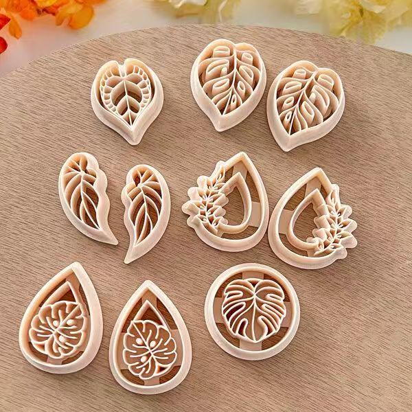Tropical Leaf Monstera Polymer Clay Cutter Set | Clay Earring Cutters
