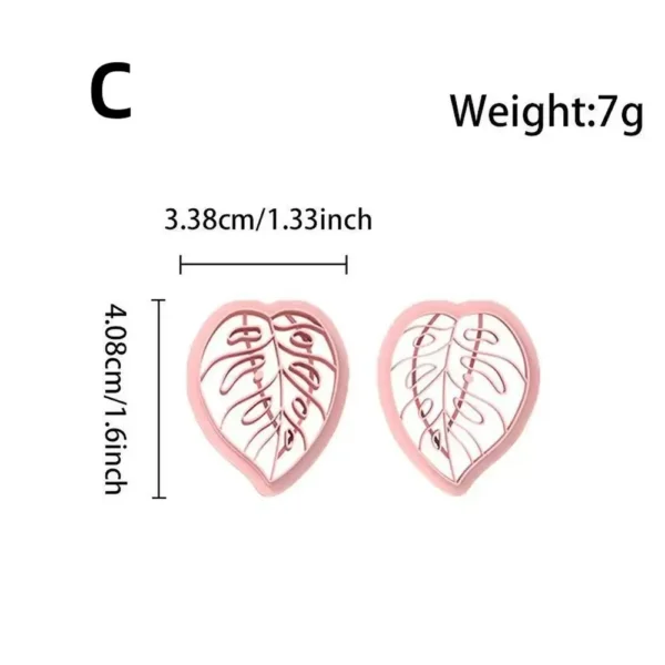 Tropical Leaf Monstera Polymer Clay Cutter Set | Clay Earring Cutters
