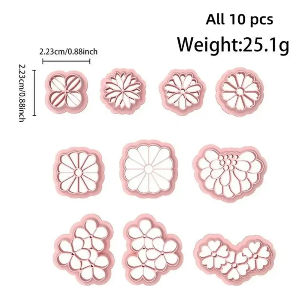 Spring Flower Polymer Clay Cutters: Earring Jewelry Making