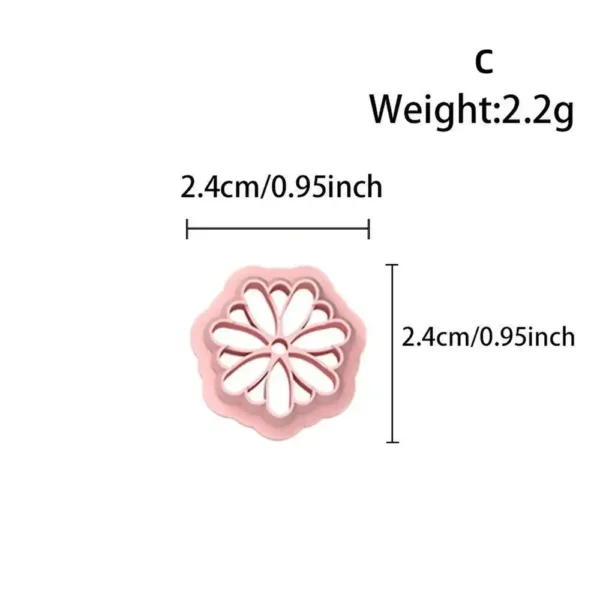 Spring Flower Polymer Clay Cutters: Earring Jewelry Making
