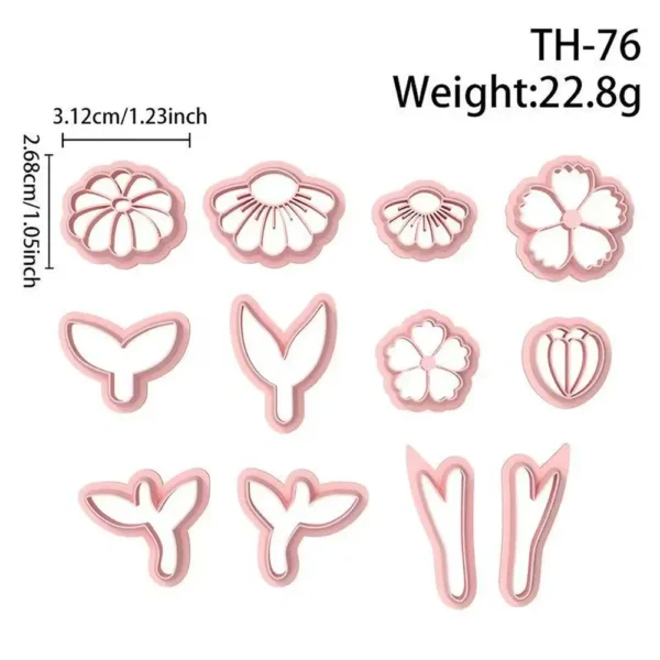 Spring Flower Leaf Polymer Clay Cutters | Floral Clay Earring Cutter | Jewelry Making Tools