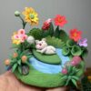 Whimsical Handcrafted Clay Garden Diorama Series