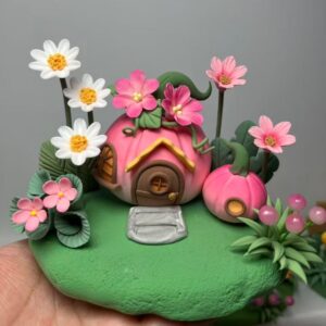 Whimsical Handcrafted Clay Garden Diorama Series