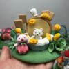 Whimsical Handcrafted Clay Garden Diorama Series